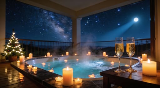 Candlelit Jacuzzi Under the Stars