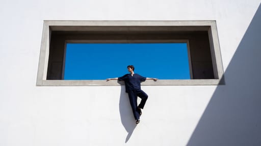White Wall Deep Blue Sky