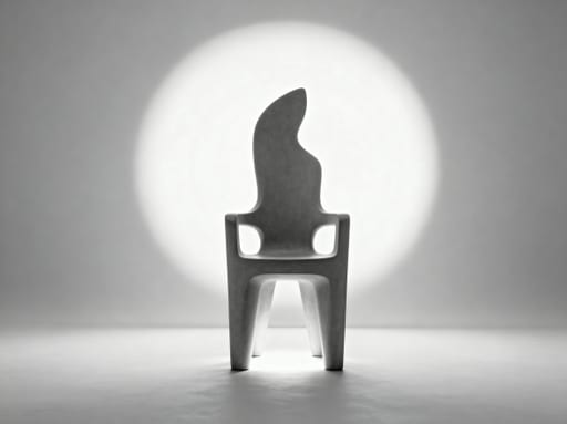 Luminous Gray Armchair Silhouette