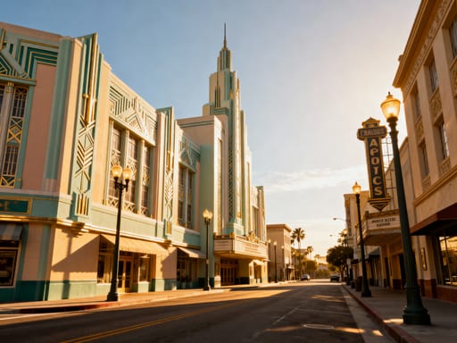 Vibrant Art Deco Street Scene