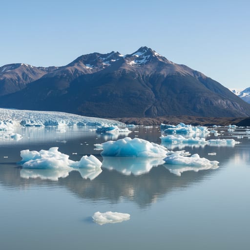 Serene Patagonian Glacier Lagoon View