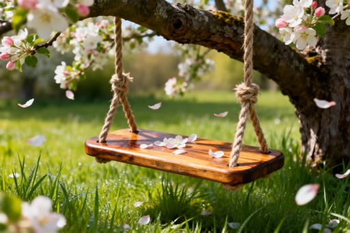 Blossoming Apple Tree Swing