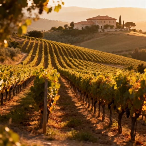 Golden Hour Vineyard Hills