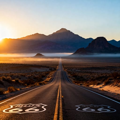 Route 66 Desert Sunrise