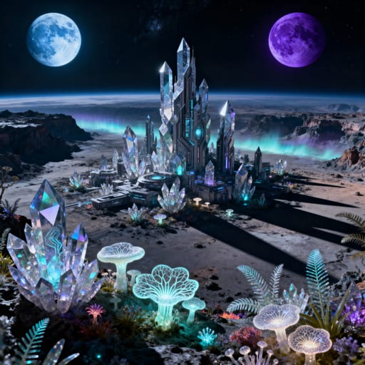 Alien City Under Two Moons