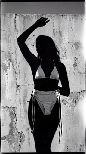 High Contrast Shadow Bikini Wall