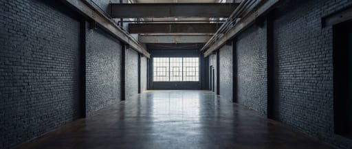 Industrial Corridor Soft Window Light