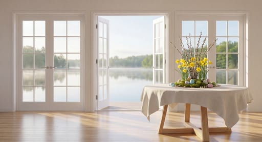 Lake View French Doors Table