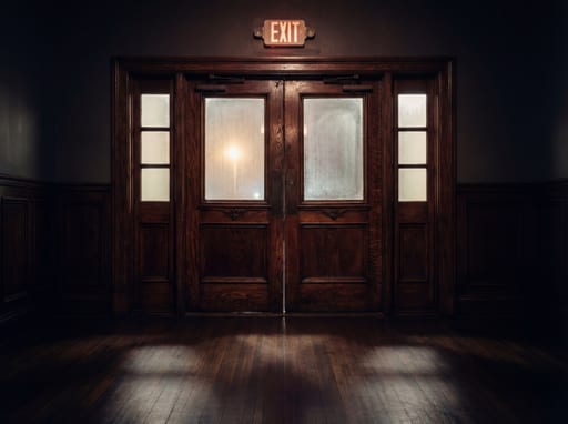 Dark Interior Exit Door