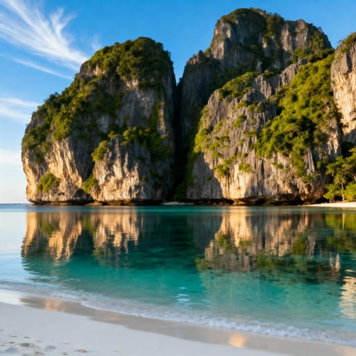 Emerald Karsts and Turquoise Sea