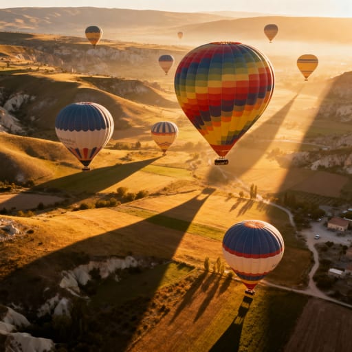Colorful Hot Air Balloon Valley