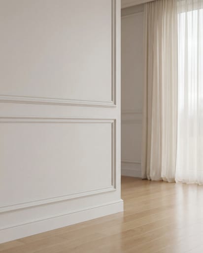 Elegant Empty Room Corner Light