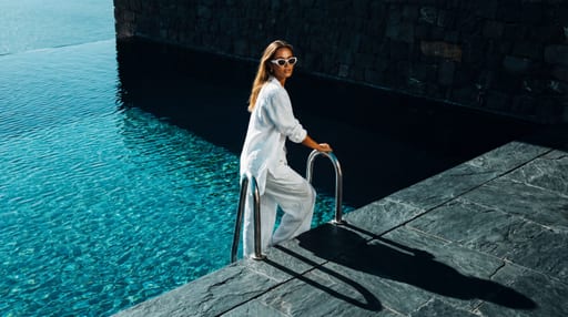 High Contrast Poolside Glamour