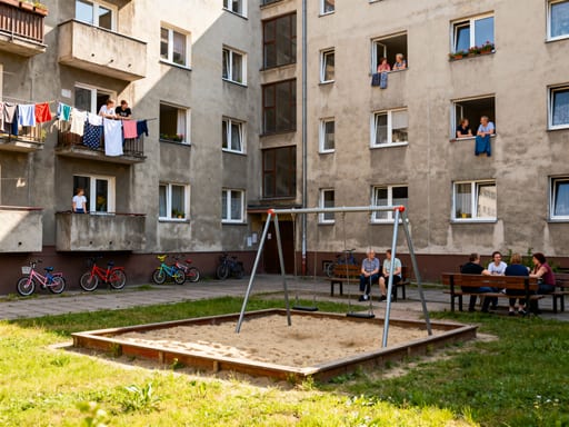 Polish Blok Courtyard Scene