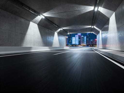 Dramatic Urban Tunnel Entrance