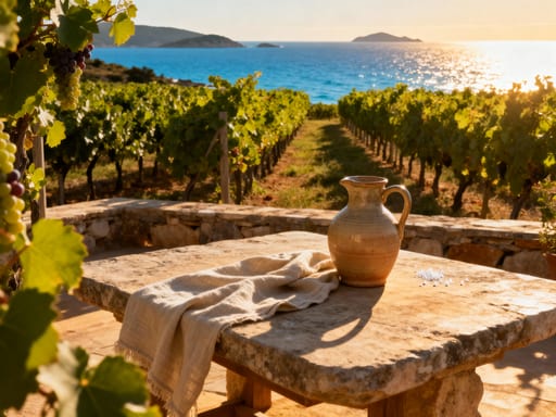 Coastal Vineyard Terrace View