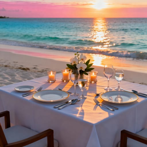 Mexican Beach Golden Hour Dinner