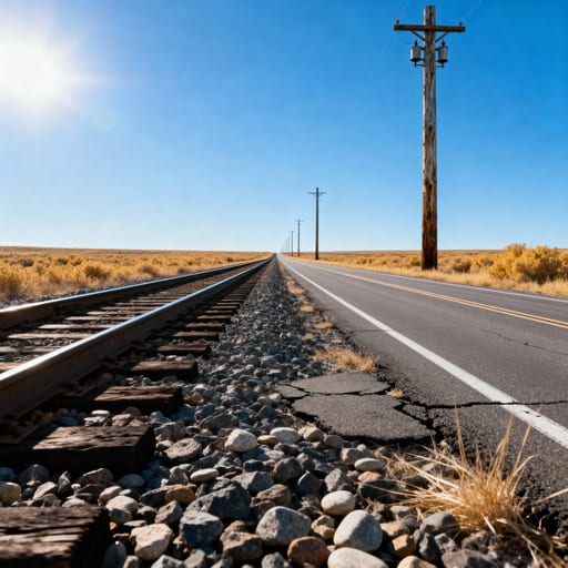 Tracks and Golden Scrubland