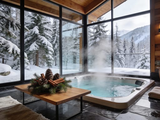Mountain Cabin Jacuzzi Sunroom