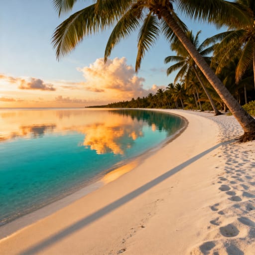 Golden Hour Tropical Beach