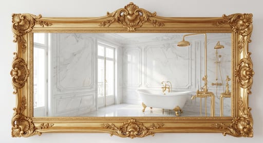 Luxurious Parisian Bathroom Reflection