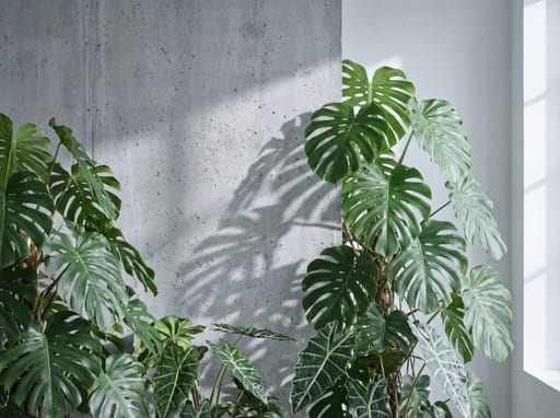 Minimalist Studio with Tropical Plants