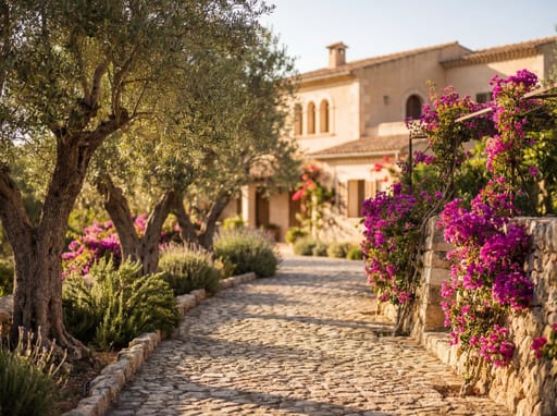 Mediterranean Garden Stone Path
