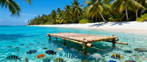 Tropical Beach Floating Platform