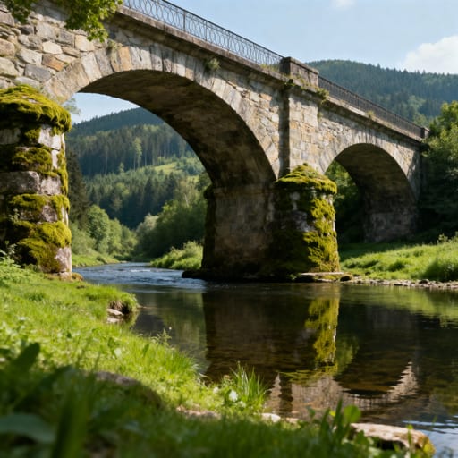 Stone Bridge Over Skawa River