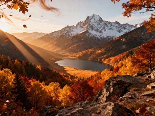 Autumn Mountain Lake Vista