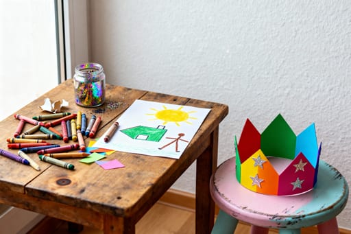 Brightly Lit Colorful Art Corner