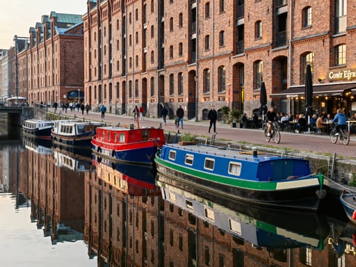 City Canal Houseboat Walkway