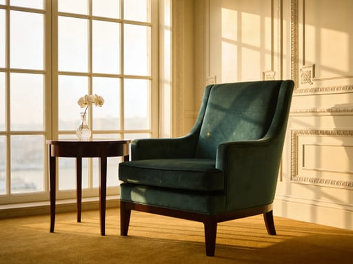 Opulent Hotel Suite Golden Hour