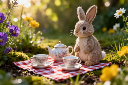 Sun-Dappled Miniature Tea Party