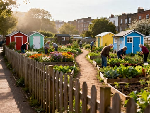 Vibrant Urban Allotment Garden