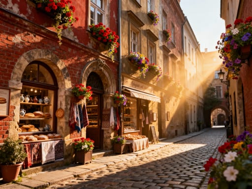Polish Old Town Cobblestone Alley