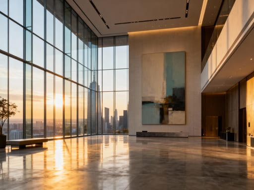 Minimalist Skyscraper Lobby View