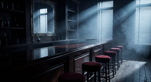 Film Noir Bar Moonlight Haze