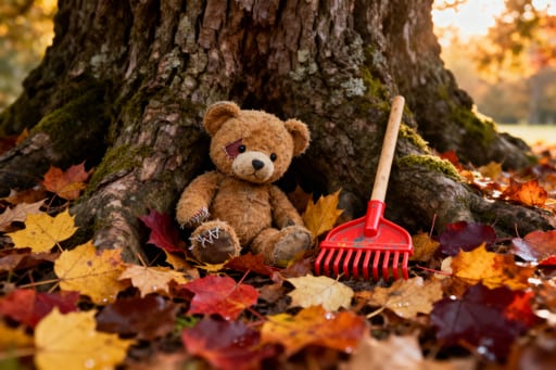 Autumn Leaves and Teddy Bear
