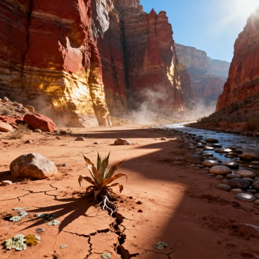 Sun-Baked Canyon Bottom