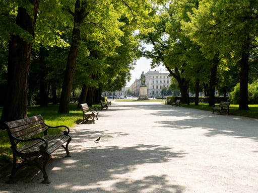 Sunny Park Pathway Afternoon