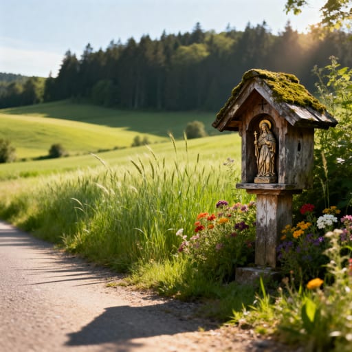 Old Wayside Shrine in Meadow