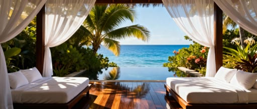 Opulent Tropical Outdoor Spa Pavilion