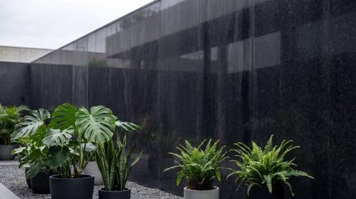 Urban Garden Monochromatic Stone Wall