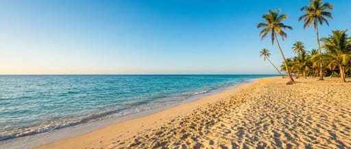Golden Hour Tropical Beach Scene