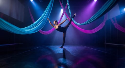 Dramatic Aerial Silk Dancer