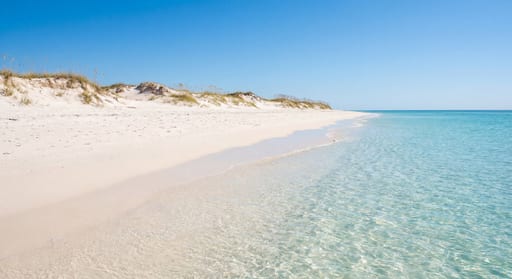 Secluded Beach Velvety Sand Dunes