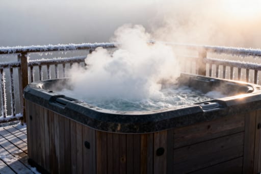 Misty Winter Jacuzzi Steam