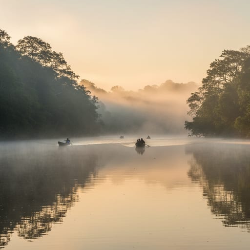 Amazon River Dawn Mist