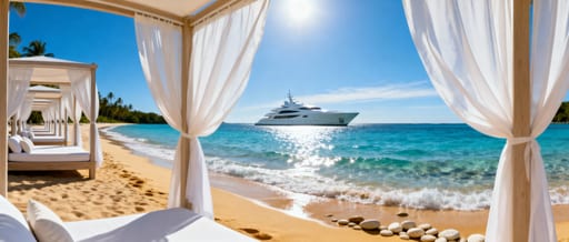 Exclusive Resort Beach Afternoon Scene